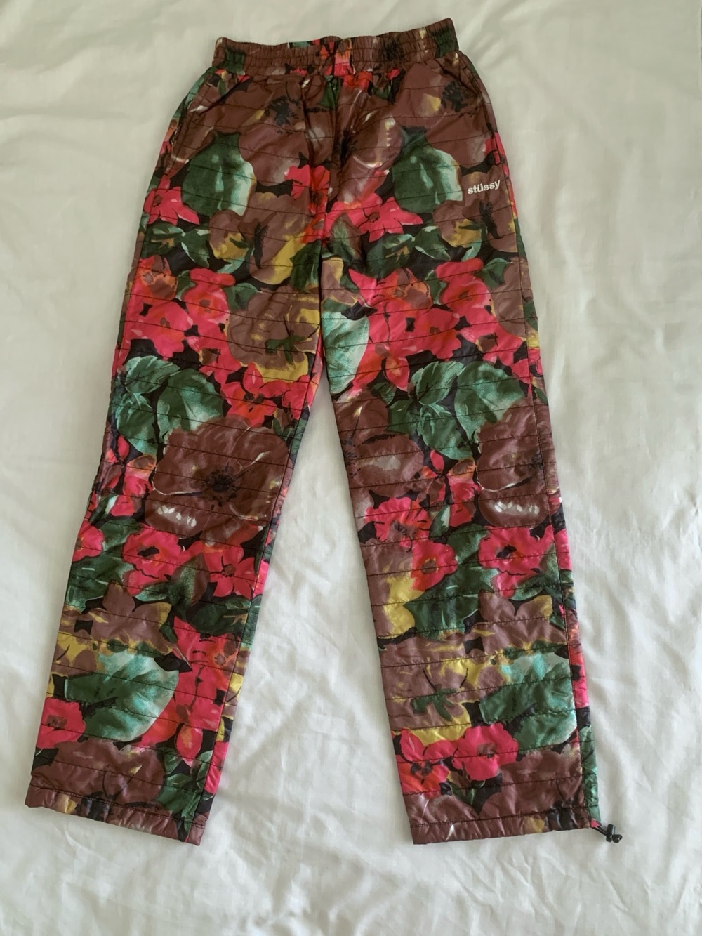 Stussy Floral Quilted Puffer Pants New Wave Gear NWOT XS